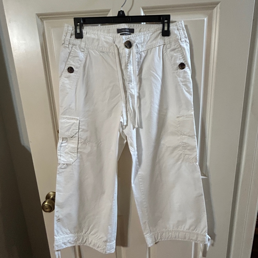 Liz Claiborne Cream Drawstring Pants